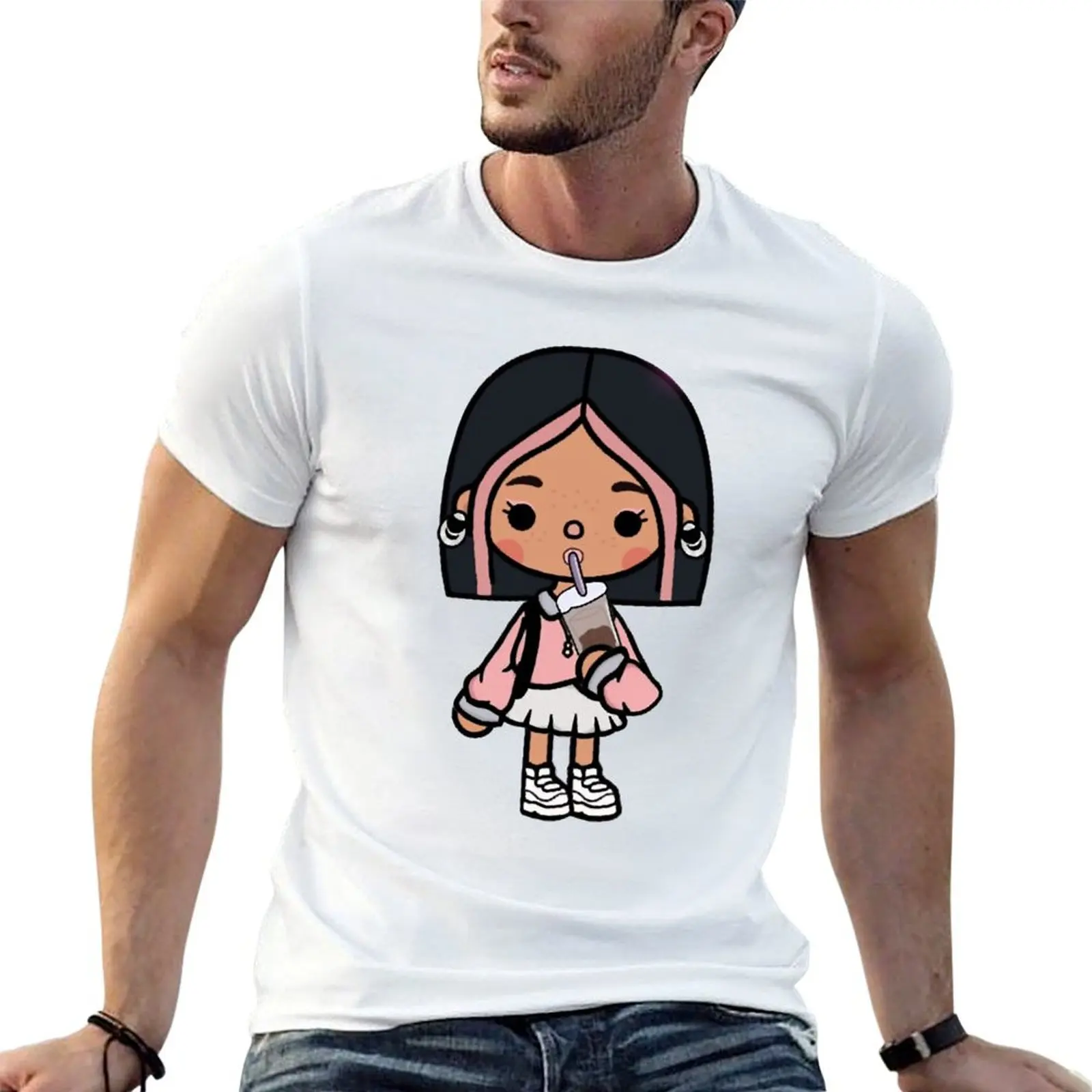 Camiseta Toca Boca Toca Boca 2021 Toca Life World, camiseta de algodón, camiseta Pack Man, camisetas de lujo para hombre, camiseta de algodón