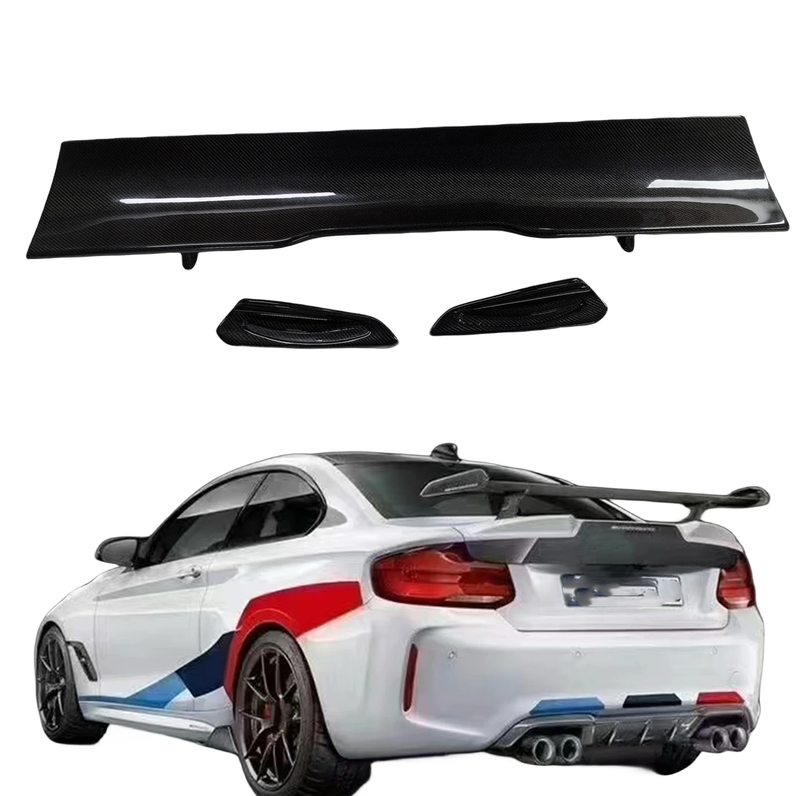 Rear Trunk Lid Spoiler Wing For Lexus RC RC200t RC300 RC350 F-Sport 2015-2018 Real Carbon Fiber Tail Tailgate Upper Splitter Lip