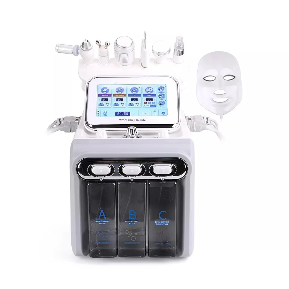 مصنع 7 في 1 H2O2 المياه الأكسجين جت قشر هيدرو الجمال الجلد التطهير آلة Hydrofacial آلة الوجه المياه أكوا تقشير