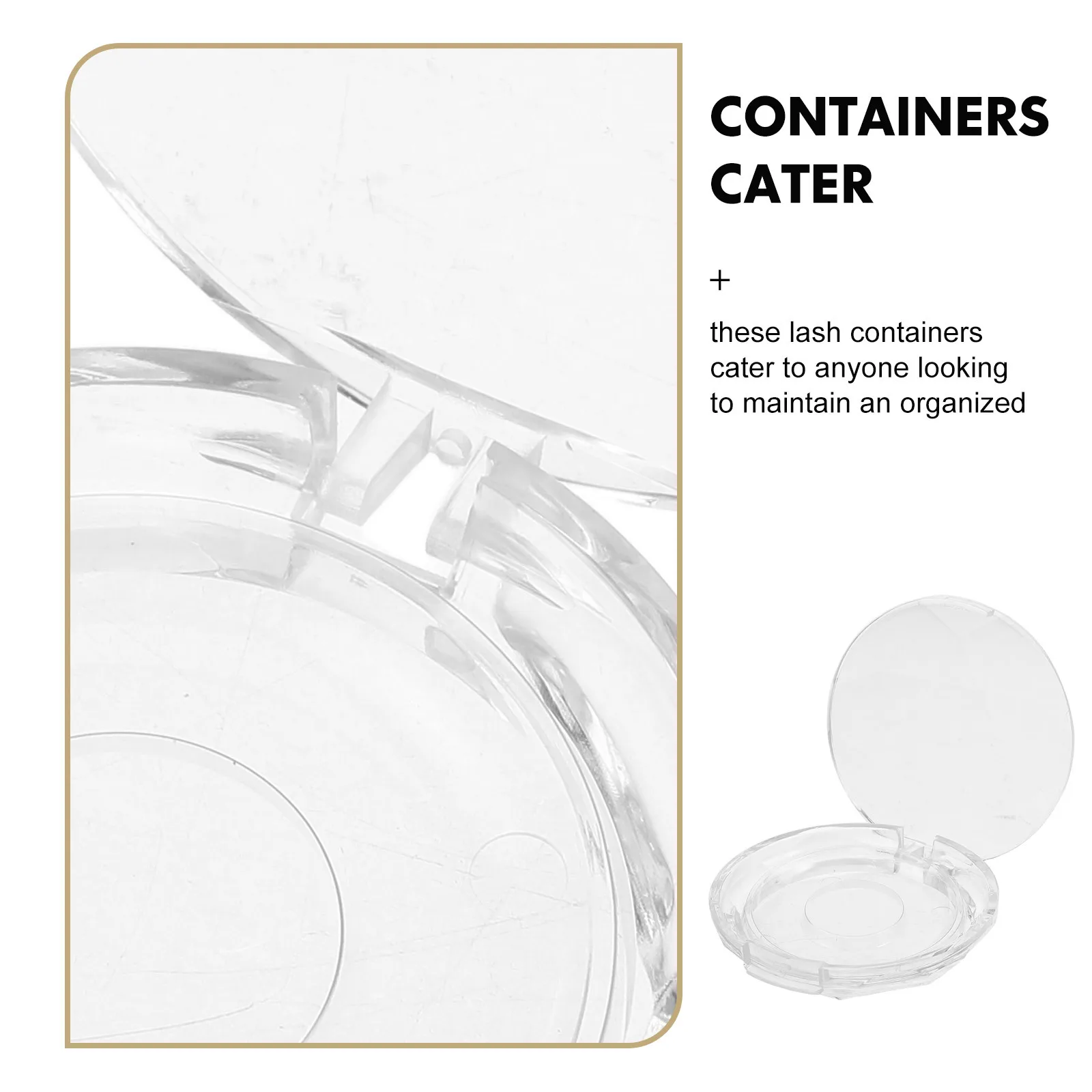 10 pçs caixa de armazenamento de cílios redondo caso de embalagem de chicote organizador vazio suporte de viagem de plástico recipiente de chicote de olho