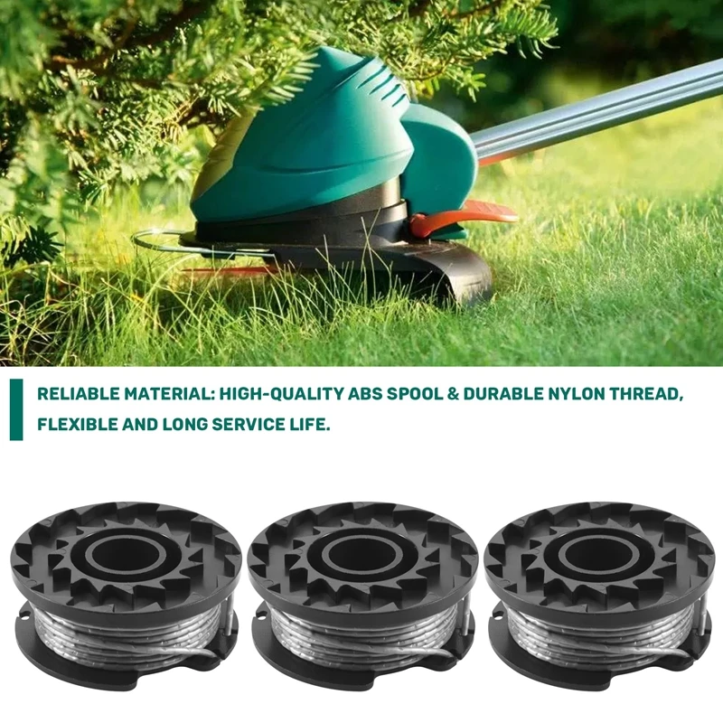 3 Pack String Trimmer F016800569 linea di bobine con coperchio della bobina muslimah per Easy Grass Cut ART 23SL 26SL