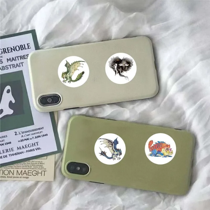ملصق لطيف على شكل رسوم كرتونية من Monster Hunter Wilds Felyne Rathian لزجاجات المياه للأمتعة DIY ملصق جرافيتي للديكور #2