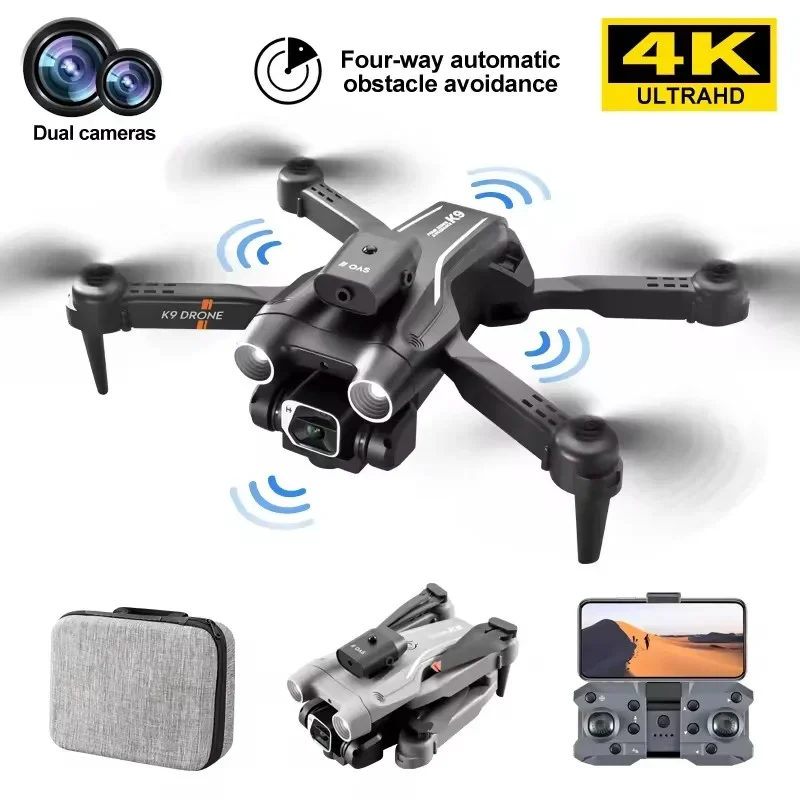 

2024 K9 Max Mini Drone 4k Hd Dual Camera Wifi Fpv Air Pressure Altitude Hold Foldable Quadcopter K9 Pro Max Rc Drone