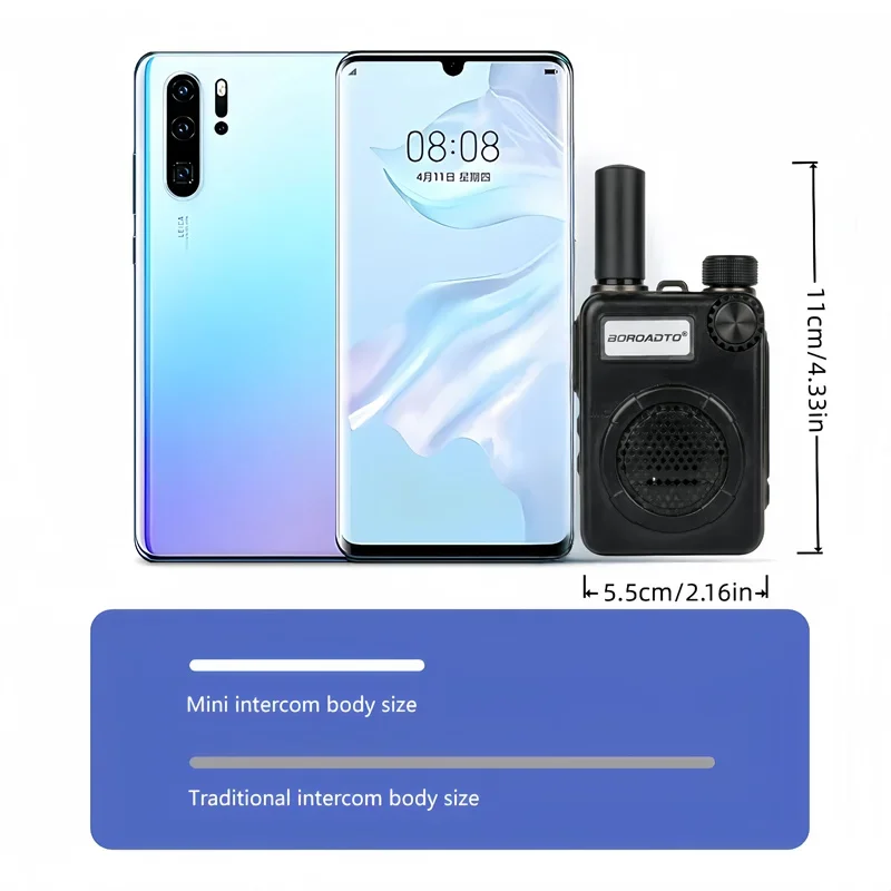 جهاز اتصال لاسلكي صغير USB شحن PMR/FRS راديو ثنائي الاتجاه ثنائي PTT طويل المدى محمول للاتصالات المكتبية في الفندق والمقهى