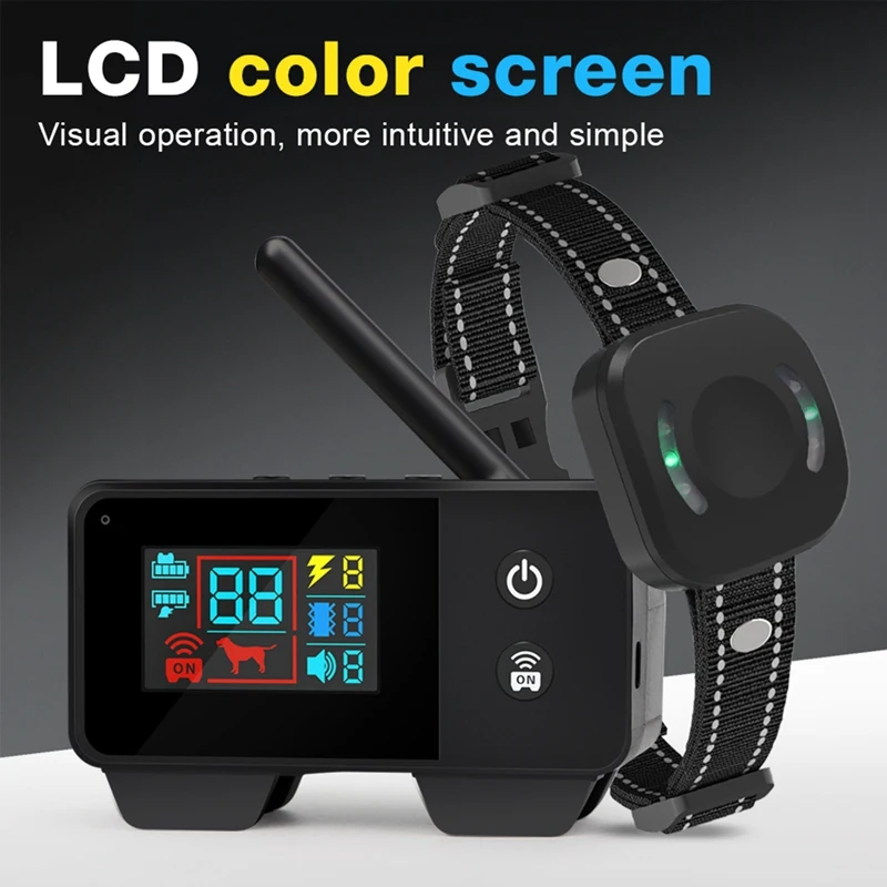 

Dog Trainer Electronic Training Collar with 480M Remote Wireless Dog Fence Vibration &Shock Control