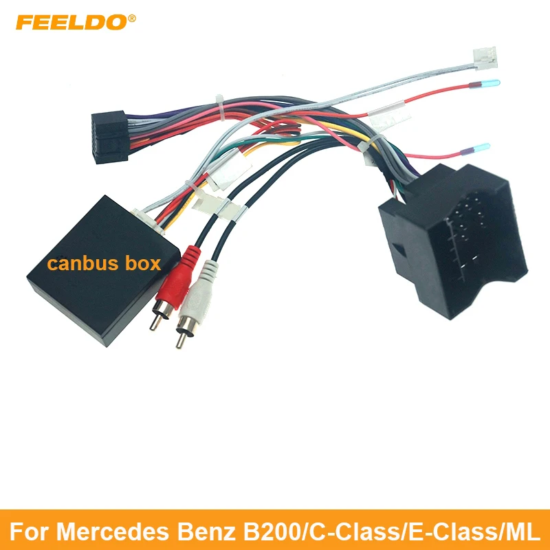 Car Android 16PIN Power Wiring Harness Cable With Canbus For Mercedes Benz B200/C-Class/E-Class/ML/S300/Vito/Viano/R-Class