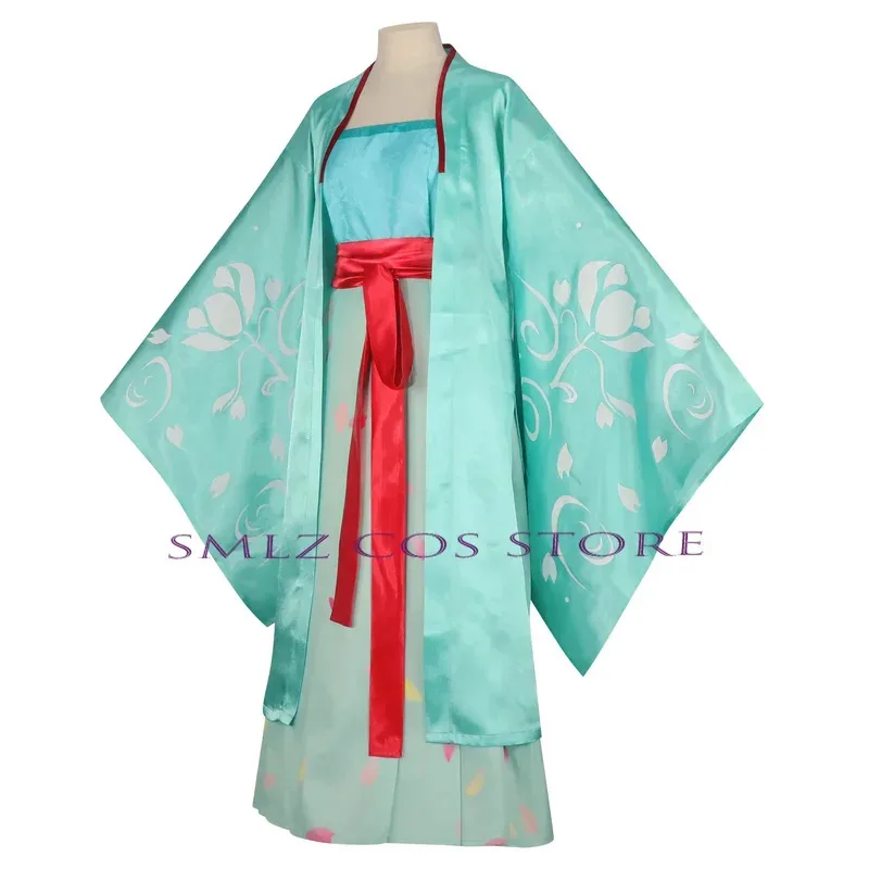 الموسم 2 ماوماو تأثيري أنيمي يوميات الصيدلي ماو ماو زي الأخضر هانفو فستان تقليدي قديم يتوهم المرأة البدلة شعر مستعار