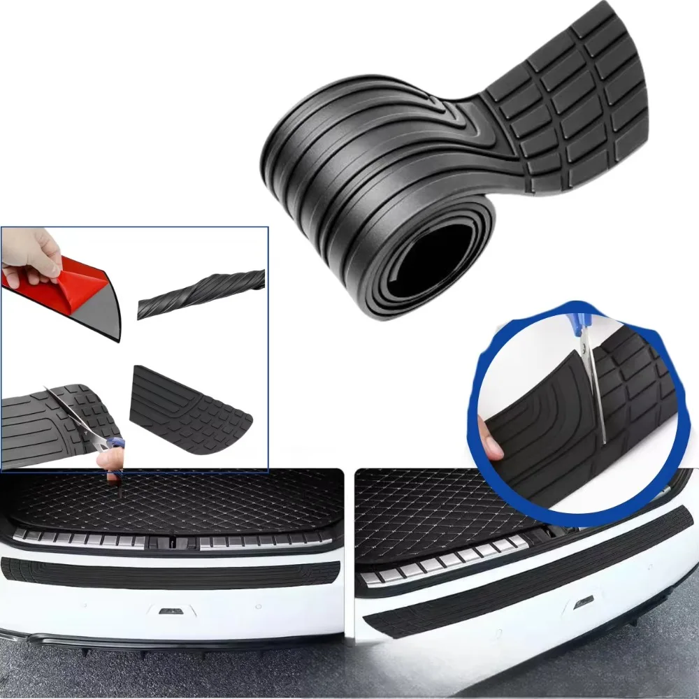 

Универсальная наклейка на задний багажник, ПВХ, защита от столкновений, накладка на задний бампер автомобиля, защита от царапин, черная