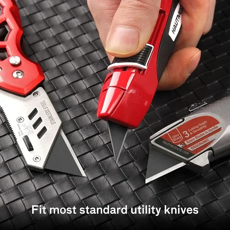 10/30/50Pcs Utility Knife Blades - SK5 Steel Trapezoid Replacement for DIY Art Craft Cutting Tools