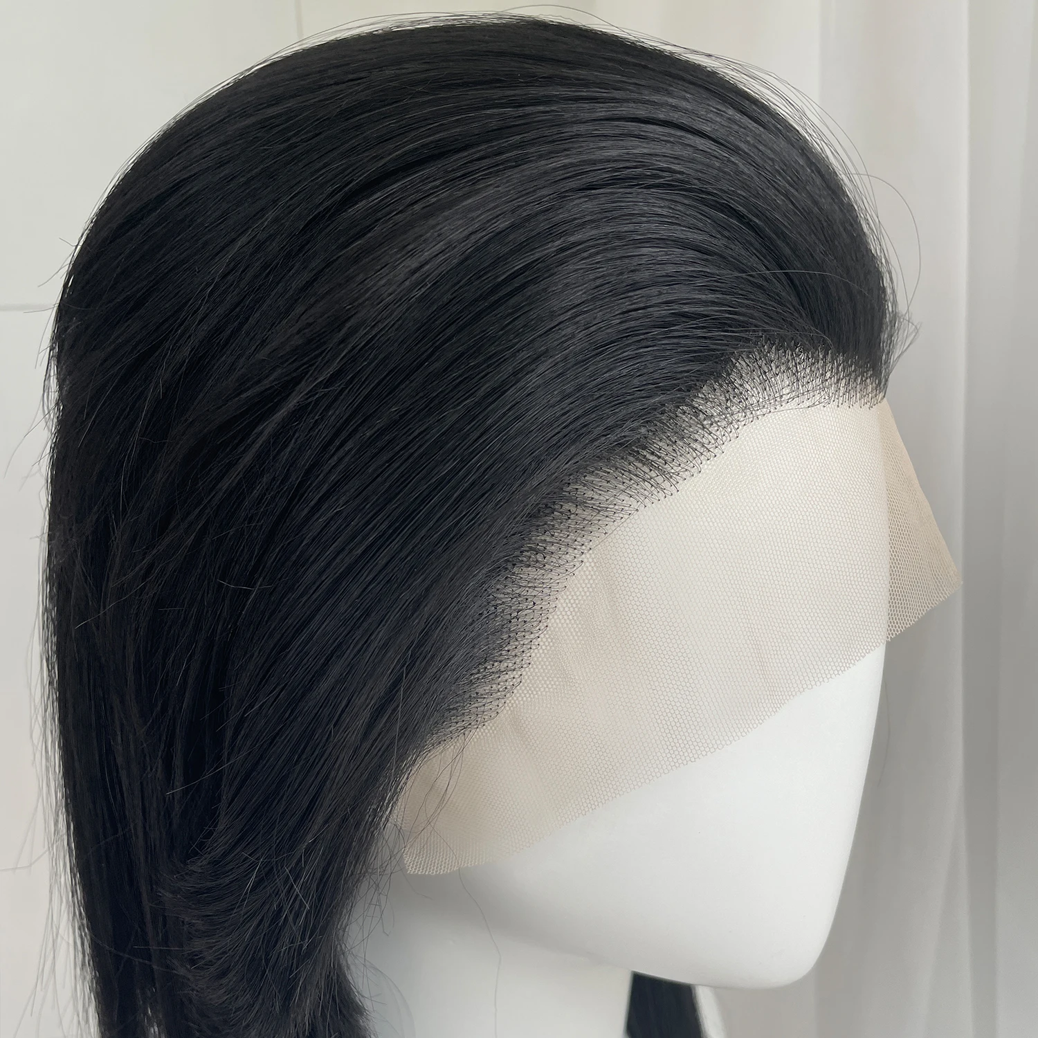 Mullet Rocker Cosplay Wigs for Men Shoulder Length Synthetic Hair 13X4 Lace Front Wigs Black Women Glueless Natural Hairline