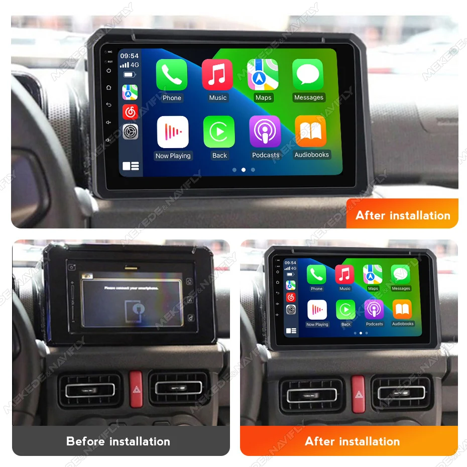 MEKEDE 9inch IPS Screen Car Radio Carplay+Auto WiFi GPS MP5 Player For Suzuki Jimny JB64 2018-2020 Car Stereo Multimedia Player