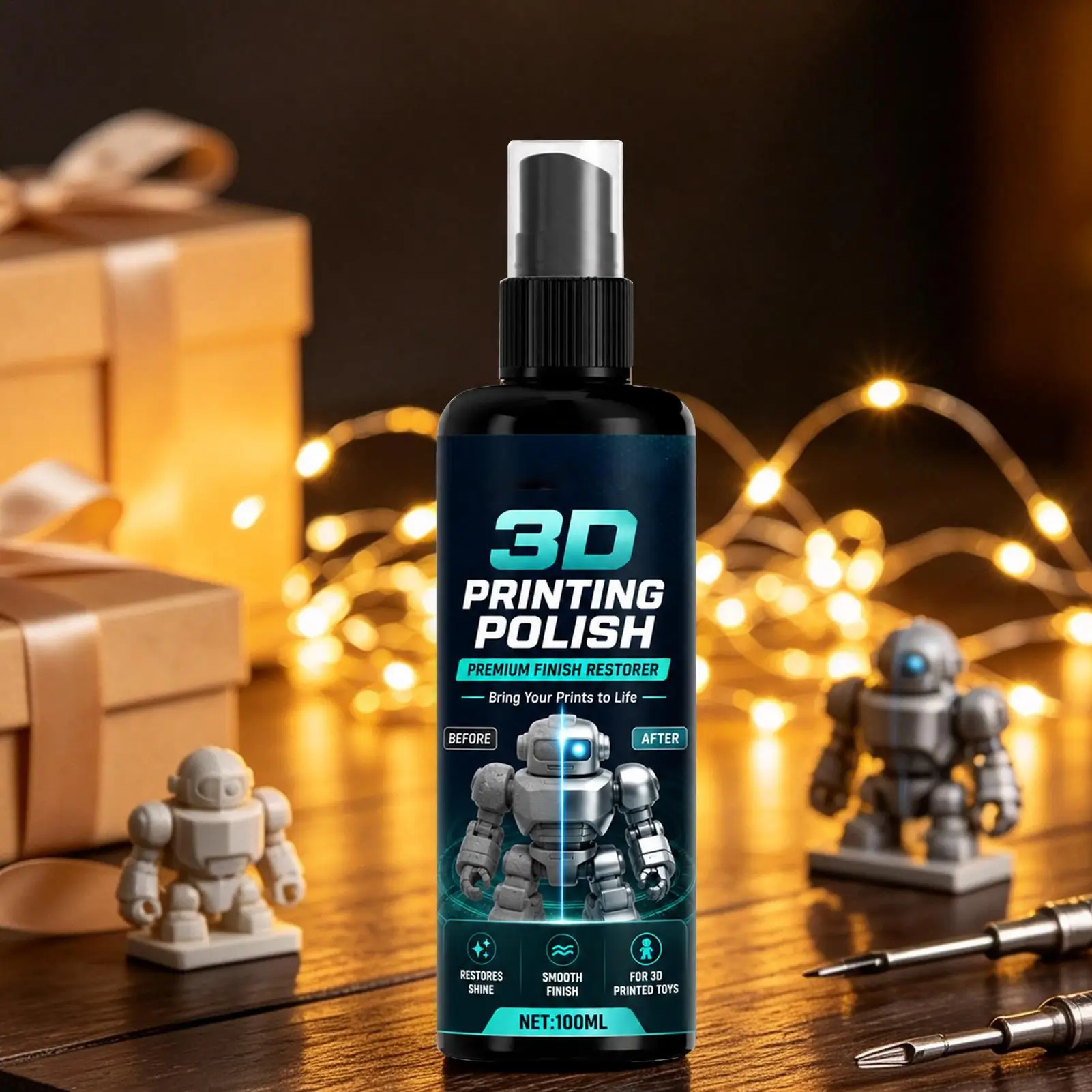 3D Printing Polishing Agent 100ml Models Finish Smoothing Restoring Spray for Figure Toys Home Office