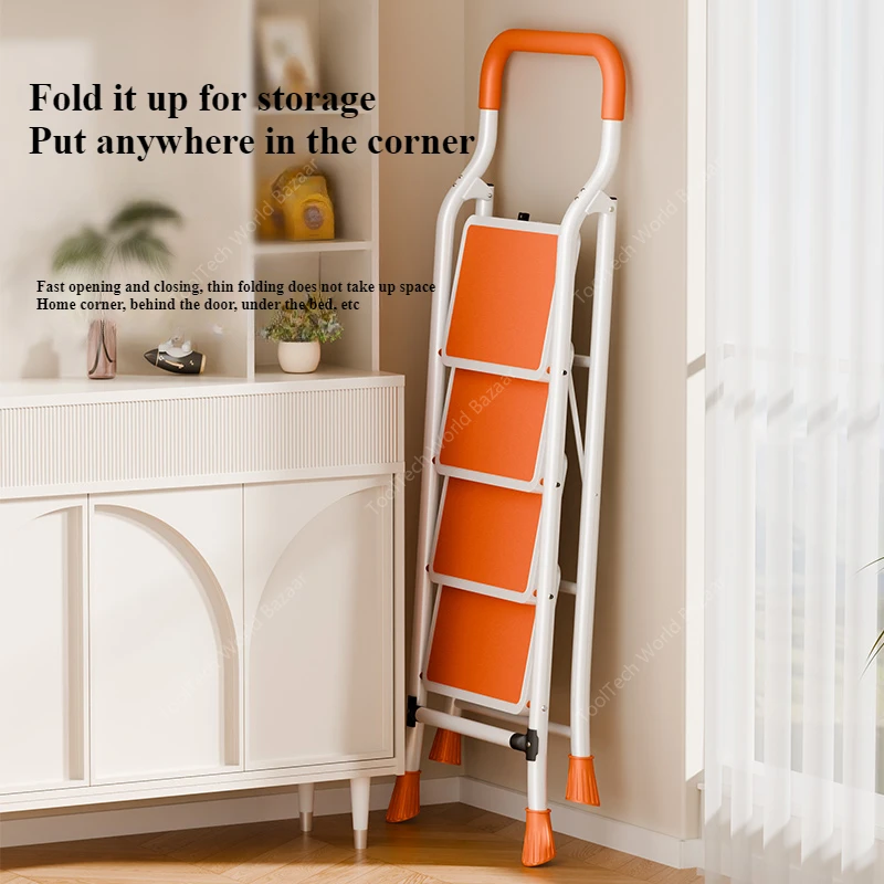 Thickened multifunctional herringbone ladder Retractable portable climbing ladder