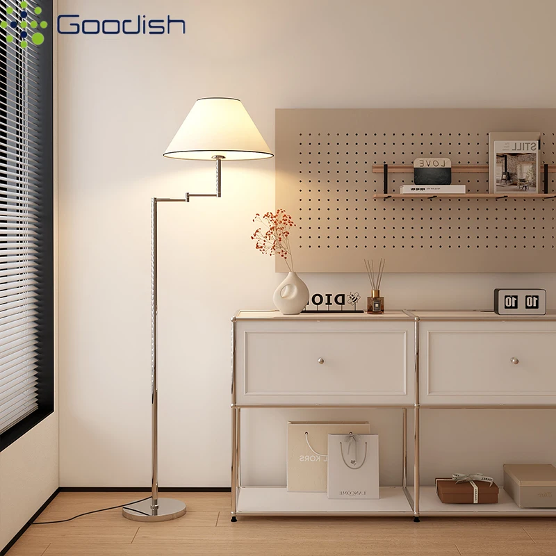 Minimalist Nordic Stylish luxury rocker arm eye protection Lustre Lights LED Floor Lamps for Bedroom Home Decoration Chandelier