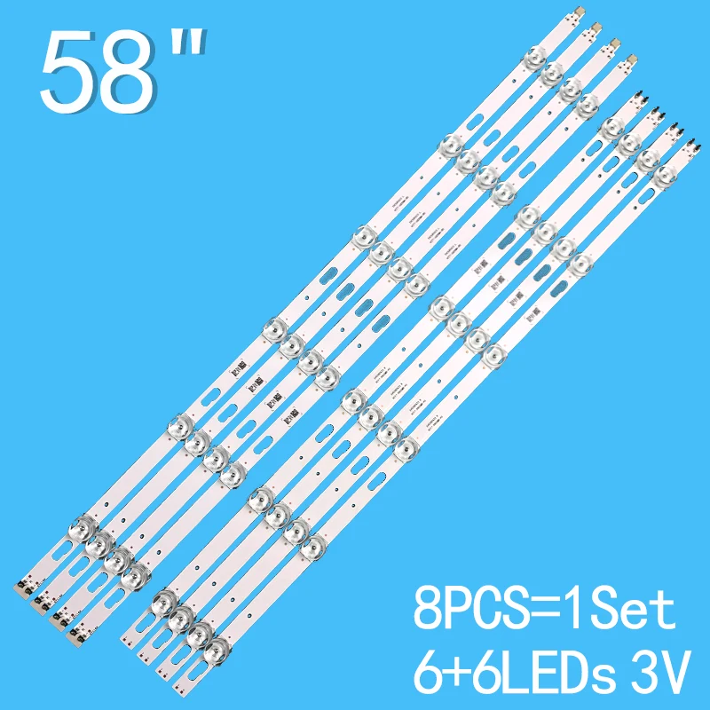 

Светодиодная подсветка подходит для Samsung UN58TU7100 UN58TU7000 UE58TU7100UE58TU7000 UN58TU7020 BN96-50458A BN96-50459A UN58TU6900UN58T