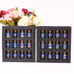 1 Set Crystal gemstone Chip Bottle,Mini Crystals,Spell Jars,Real Crystals For Witchcraft Supplies,Witchcraft Healing Crystals