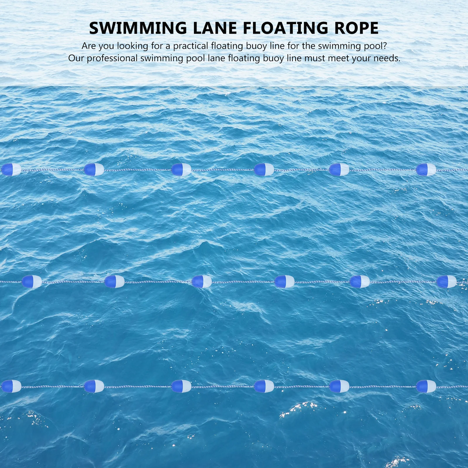 

1Pcs 5M Swimming Lane Marker Floating Line with Buoy for Pool Lane Division High Buoyancy Anti-Deformation Safety Rope for Deep