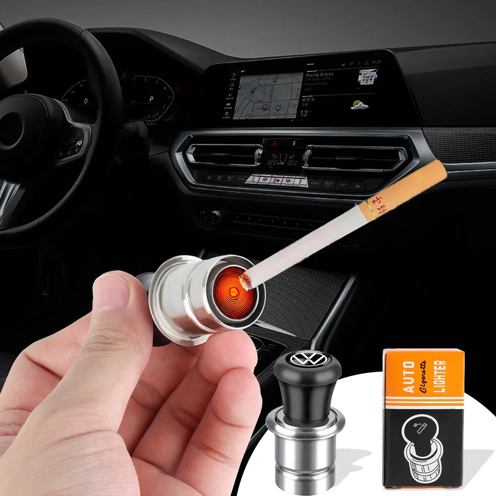 1PC 12V Car Cigarette Lighter 21mm Igniter Head Auto Power Plug Socket Output For VW Golf 7 5 R Passat B6 GTI Tiguan Accessories