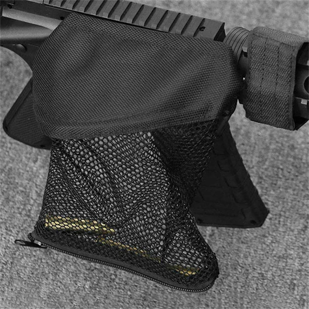 Brass Shell Catcher with Zipper Bottom Portable Cartridge Recycling Mesh Bag Durable Outdoor Shooting Accessories