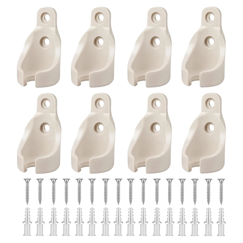 BAAQ 8Pcs Universal Bungee Ball Receivers Brackets Kit for Outdoor Sun Shades and Roller Blinds - Beige