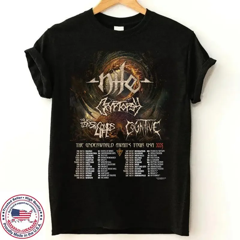 Nile Band Tour With The Underworld Awaits Us All T Shirt Size S 5Xl Tt1150