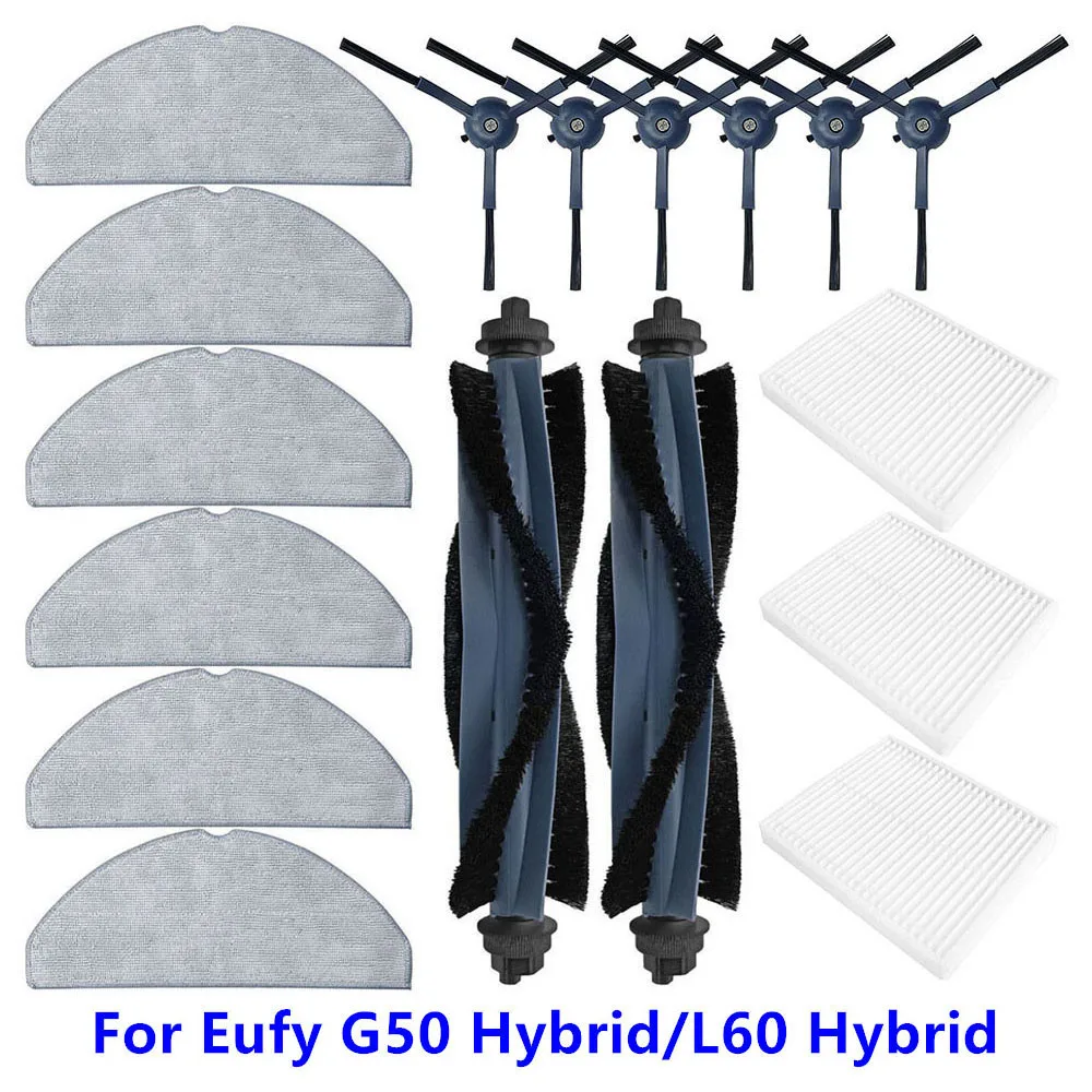 Основная боковая щетка, тканевый фильтр Hepa для Eufy G50 Hybrid/L60, аксессуары для гибридного робота-пылесоса