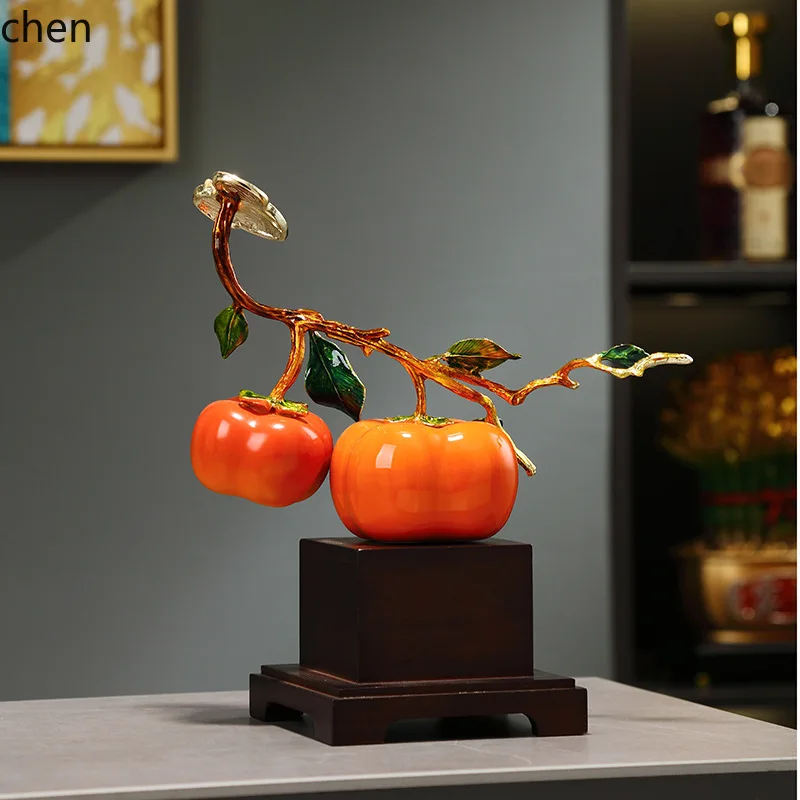 HYS Entryway Persimmon Ornament Decoration for Attracting Wealth and Celebrating Housewarming