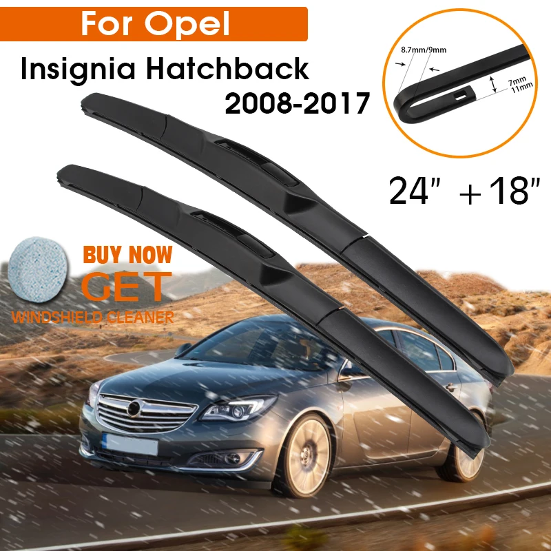 

Car Wiper Blade For Opel Insignia Hatchback 2008-2017 Windshield Rubber Silicon Refill Front Window Wiper 24"+18" Accessories