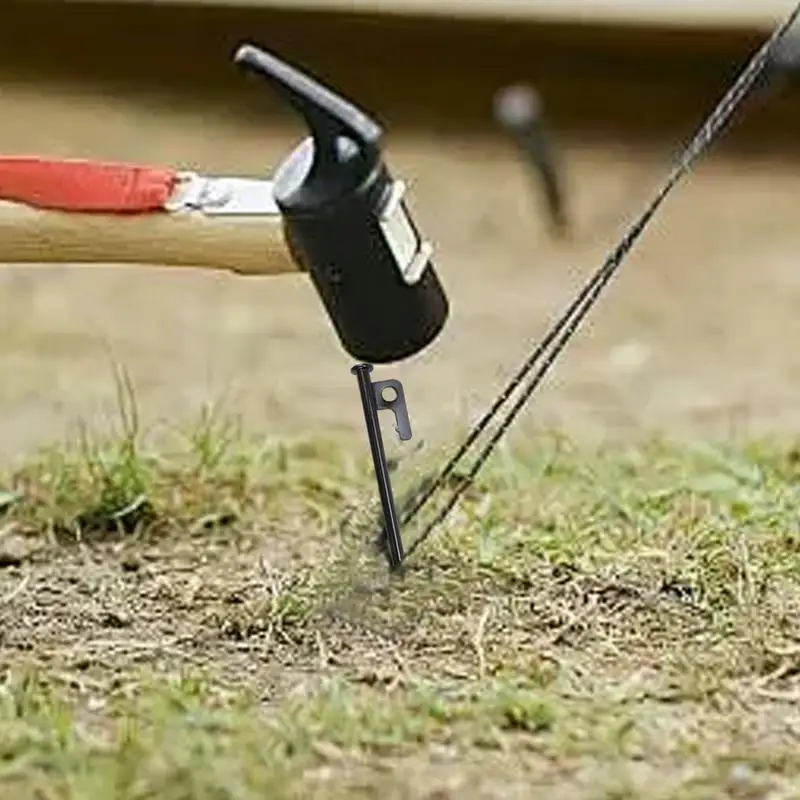 

Camping Tent Pegs Metal Tent Stakes For Camping Garden Yard Rod Nail With Carrying Bag Ground Anchors For Fishing Gardening
