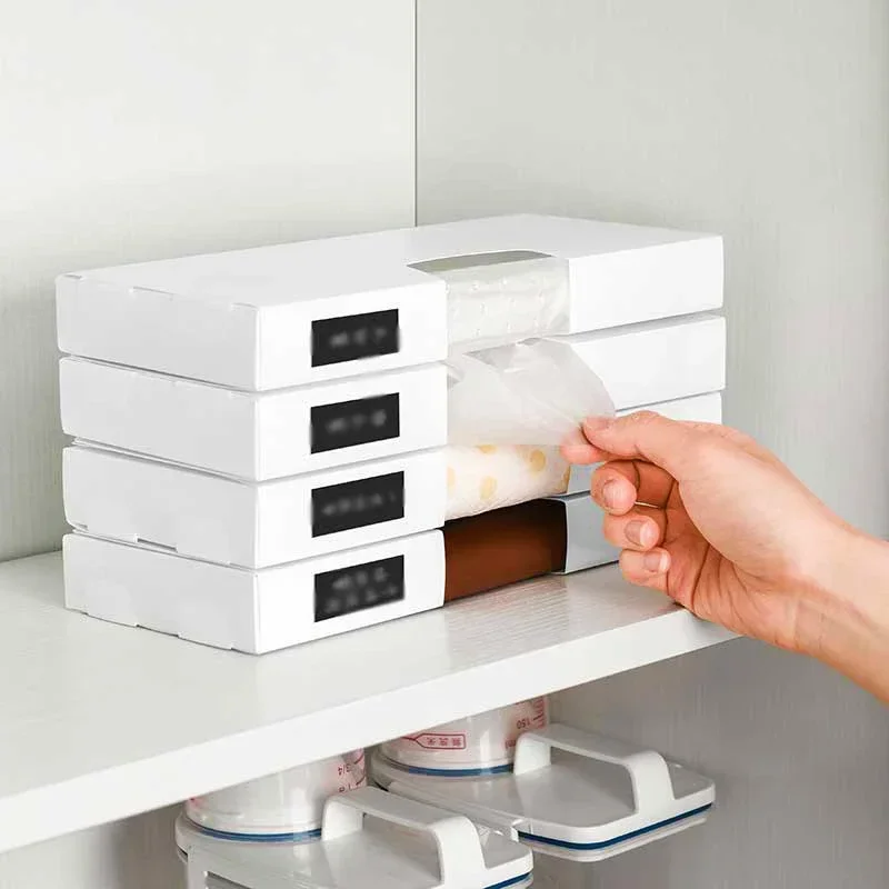 Creative Plastic Bag Storage Box Drawer Organizer Garbage Bag Dispenser For Kitchen Bathroom Wall Hanging Storage Container Boxs