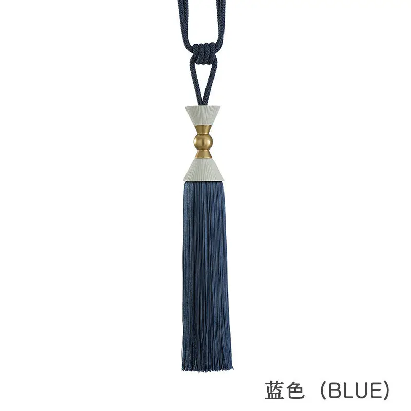 European Luxury Curtain Tieback Rope with Big Tassel Beaded Ball Elegant Window Holdback for Home Decoration Living Room Bedroom