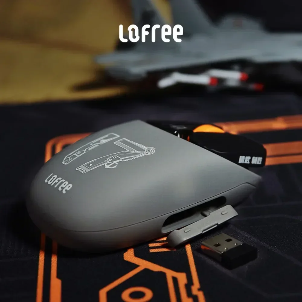 Lofree Shandong Aircraft Carrier Mouse Wireless Bluetooth/2.4G 2-Mode Ergonomics Cute Gaming Office Mice 3600DPI