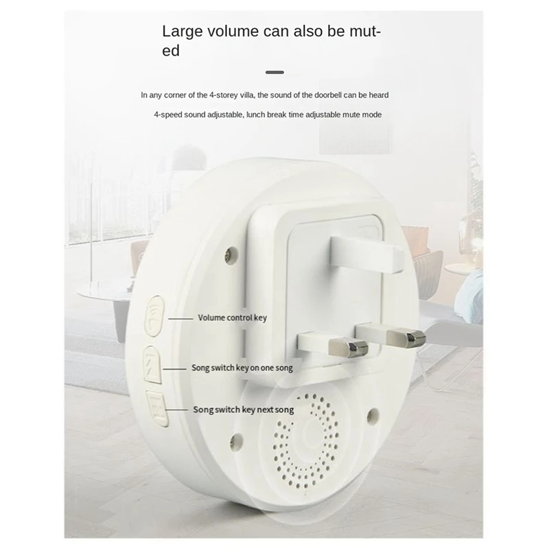 Лучший беспроводной дверной звонок, водонепроницаемый умный дверной звонок, IP68, домашний дверной звонок, интеллектуальный, 58 песен, 4 уровня, регулятор громкости
