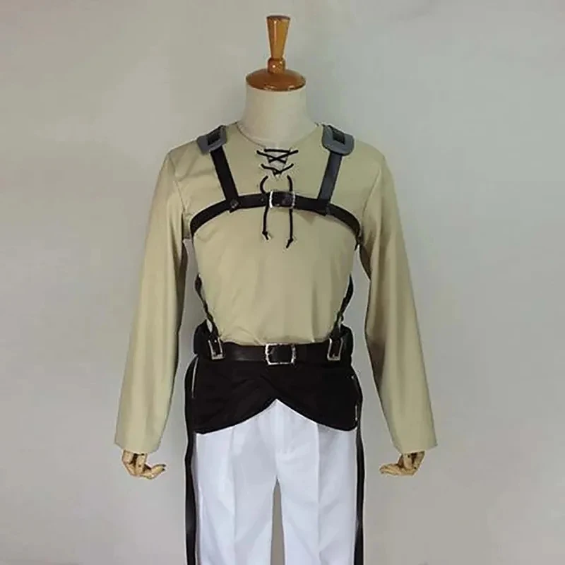UUI1Anime Eren Jaeger Hange Zoe Cosplay Survey Corps Mikasa Ackerman Armin Full Set CostumeM[[62