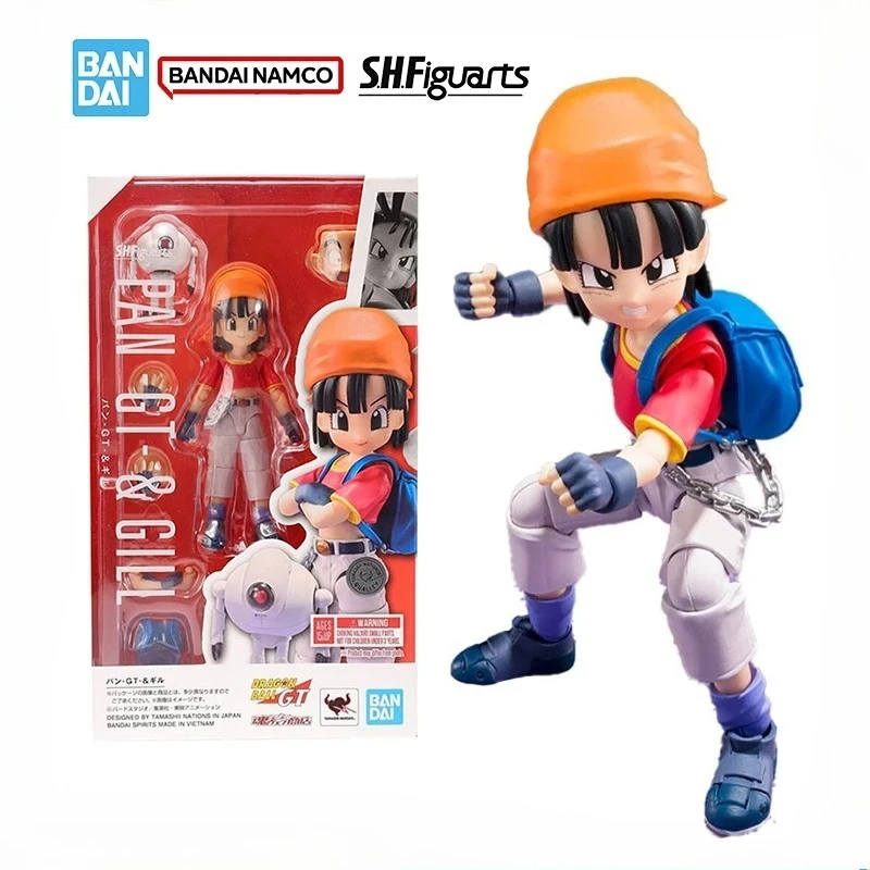 

In Stock Bandai Genuine Dragon Ball GT Model Kit Anime Figures SHF Pan GT & Gill Figure Model Collection Toy Gift