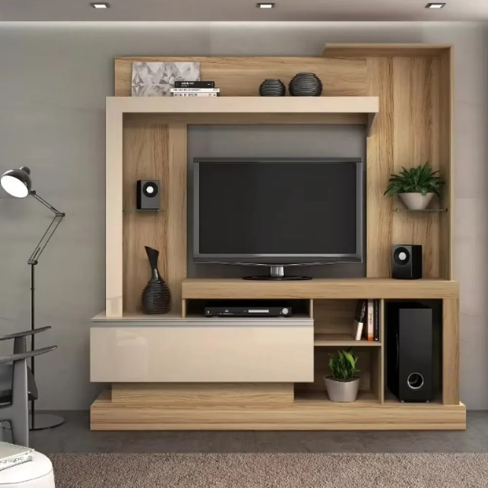 Custom Design Wall Mounted TV Stand Cabinet in Living Room