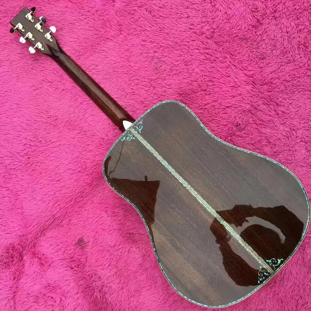 

6 strings New high-quality luxury acoustic guitar, panel spruce wood, fingerboard rose wood