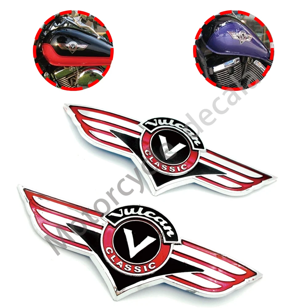 For Kawasaki VN Vulcan Classic VN400 VN500 VN800 VN1500 New Motorcycle Fuel Gas Tank Stickers Auto Parts 3D Emblem Badge Decals