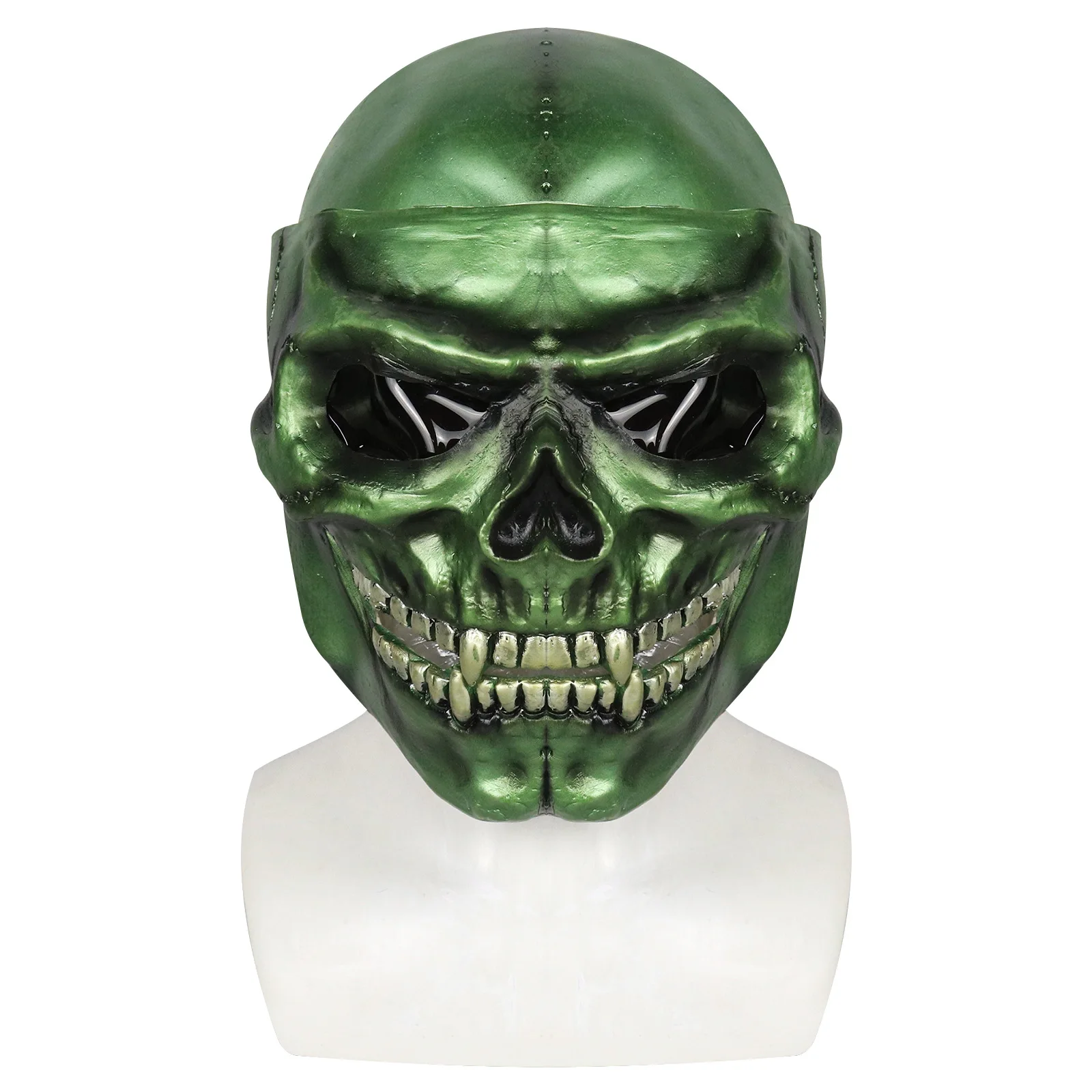 Realistico raccapricciante spaventoso horror adulto teschio casco scheletro maschera a testa intera per costume cosplay di Halloween accessorio per feste fantasia
