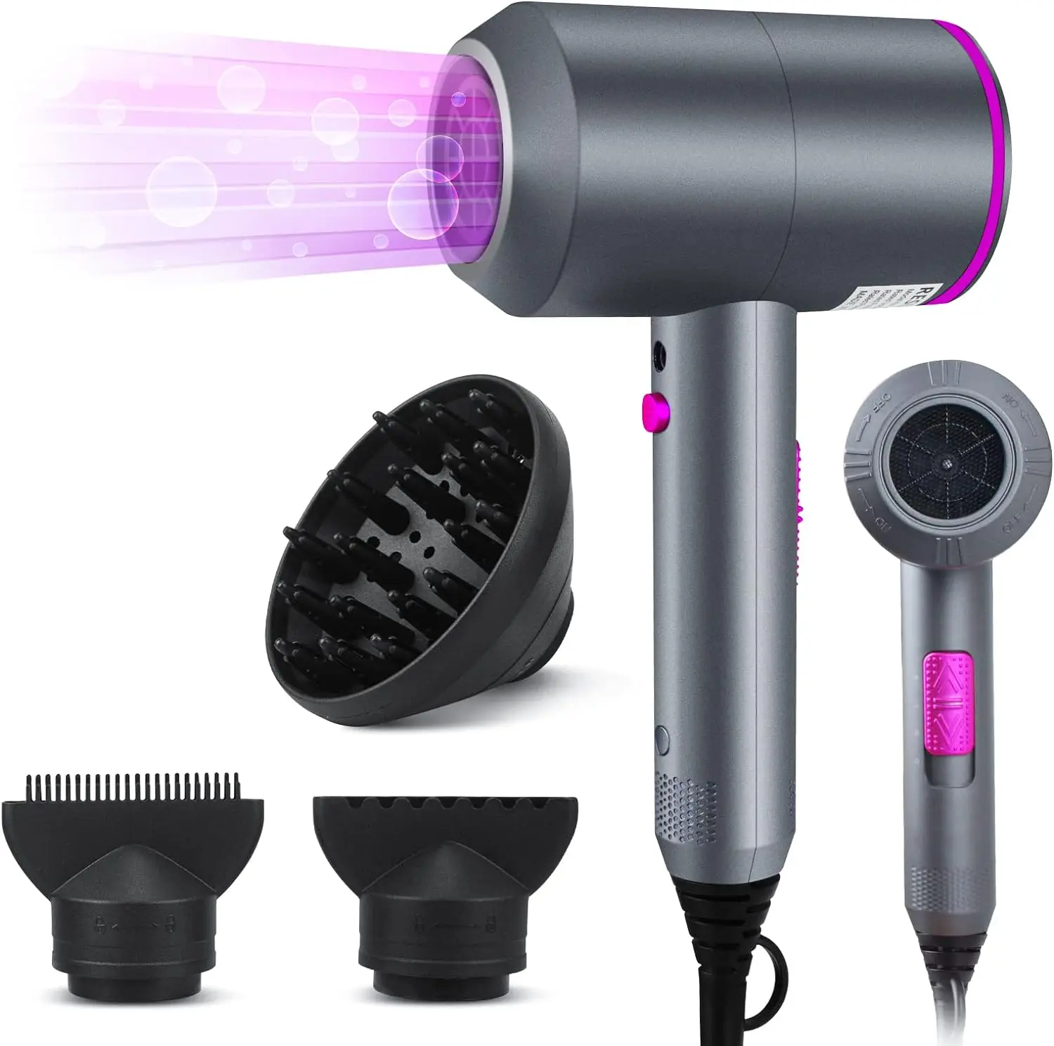 2000W Leafless Hair Dryers Professional Blow Dryer Negative Ions Hair Dryer For Home Appliance Salon Style Styling Tools