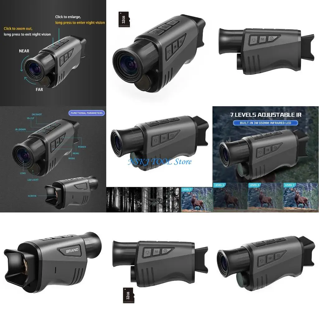 

L8RC IR With 1080P Camera 300M Ranges Night View Monocular For Outdoor Exploration And Surveillances
