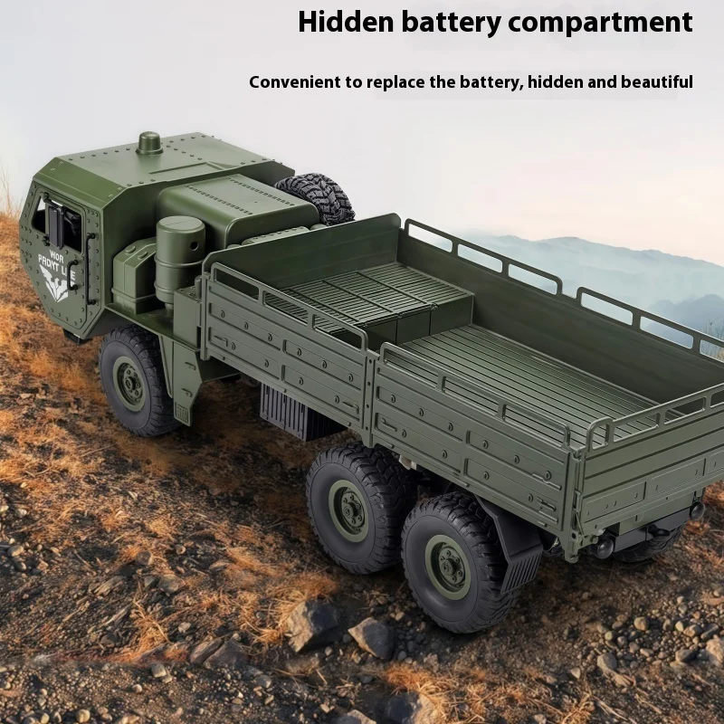 

6WD JJRC 2.4g Rc Car Remote Control Military Truck With Led Light Electric Off-Road Vehicle For Kids Toys Hill Climbing Gift