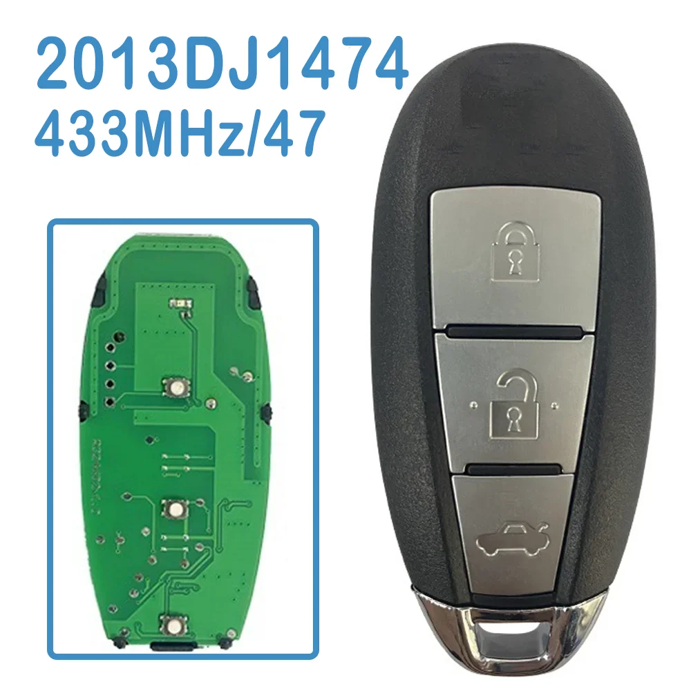 

2013DJ1474 Auto Smart Remote 37172-M79M00 3 Buttons 433.92MHz ID47 Chip R79M0 Replace Car Key Fob For Suzuki Ciaz 2015-