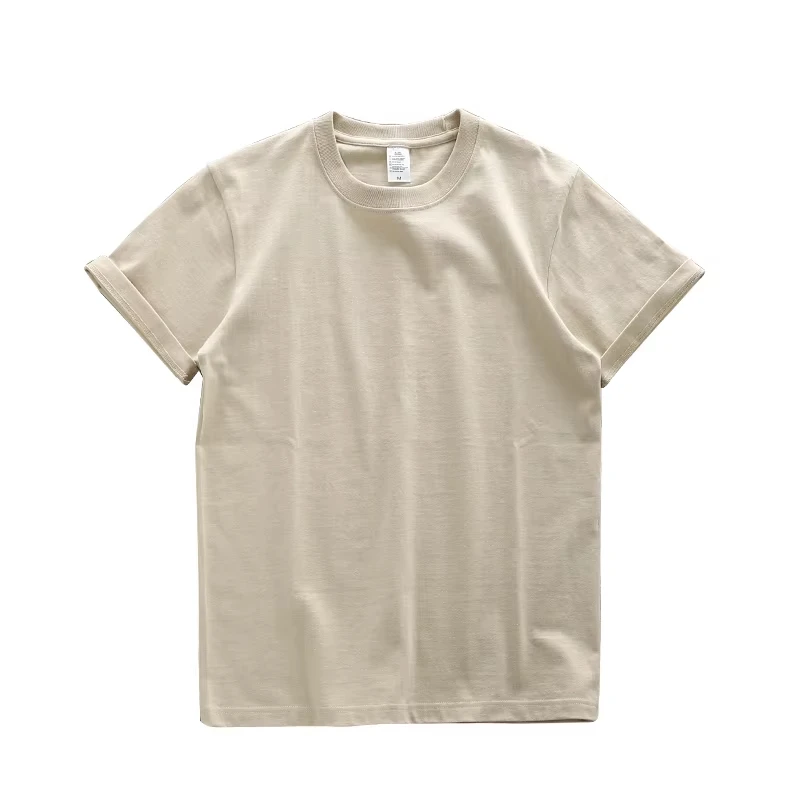 280g Schweres Baumwoll-Kurzarm-T-Shirt für Herren, Neues Sommer-Freizeit-T-Shirt für Männer und Frauen – Detail 8