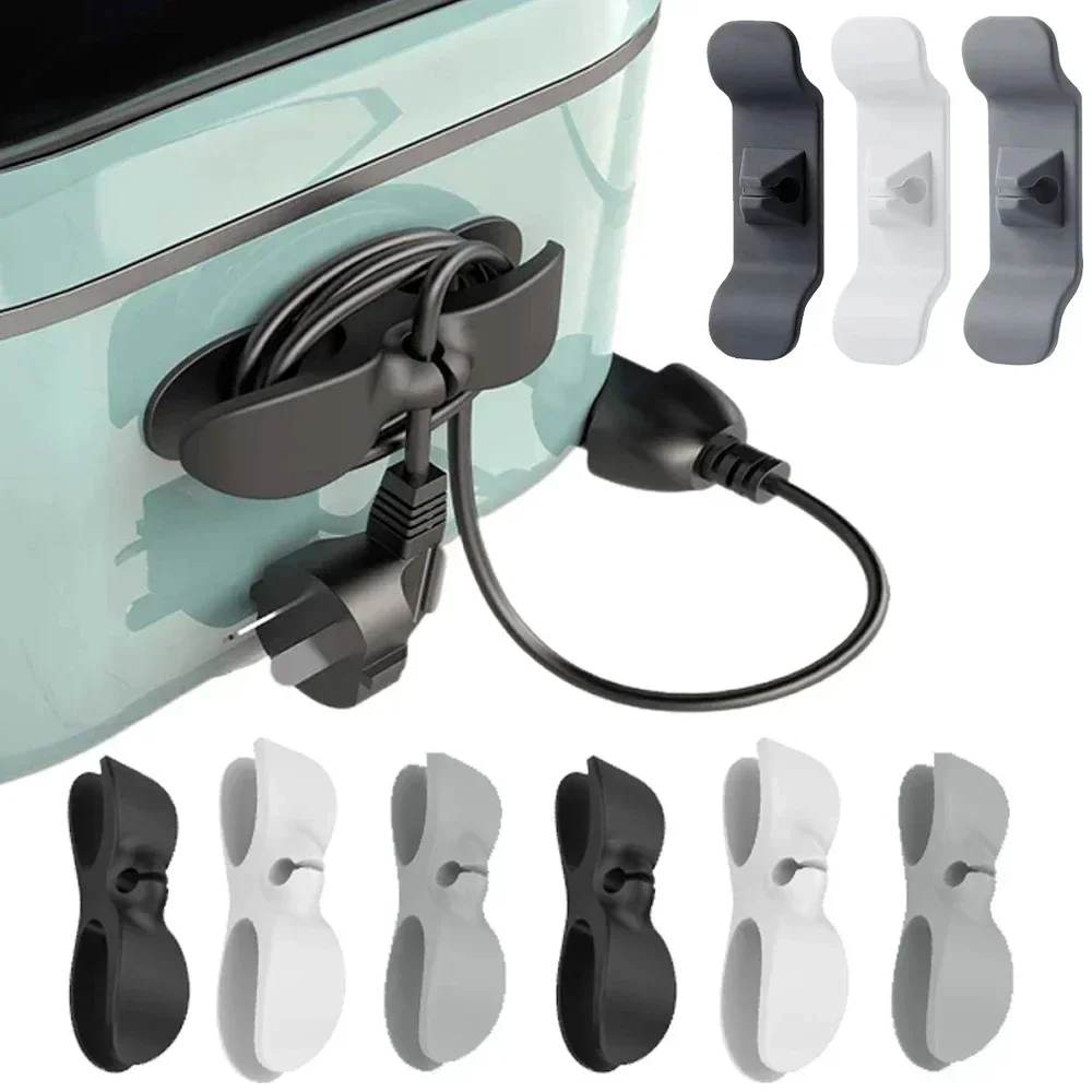 3PCS Wire Cord Organizer Holder for Appliances Plug Kitchen Office Home Cord Management Data Cell Phone Cable Storage Line Clips