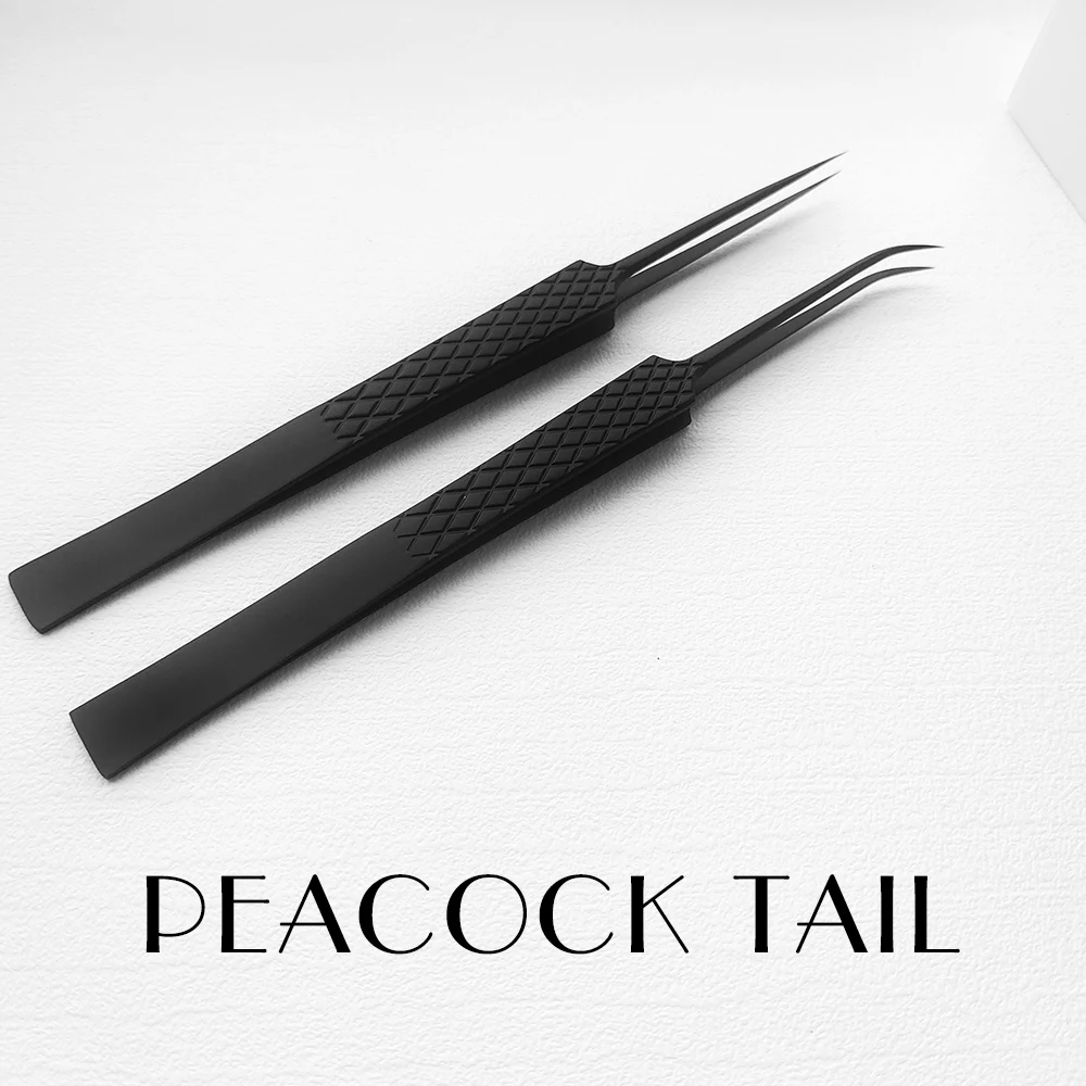 Matzwarte pincet Fiber Tip Geavanceerd gevoel pincet maakt ventilator 3D 4D 5D 6D wimpers perfecte sluiting tarief 99,9%