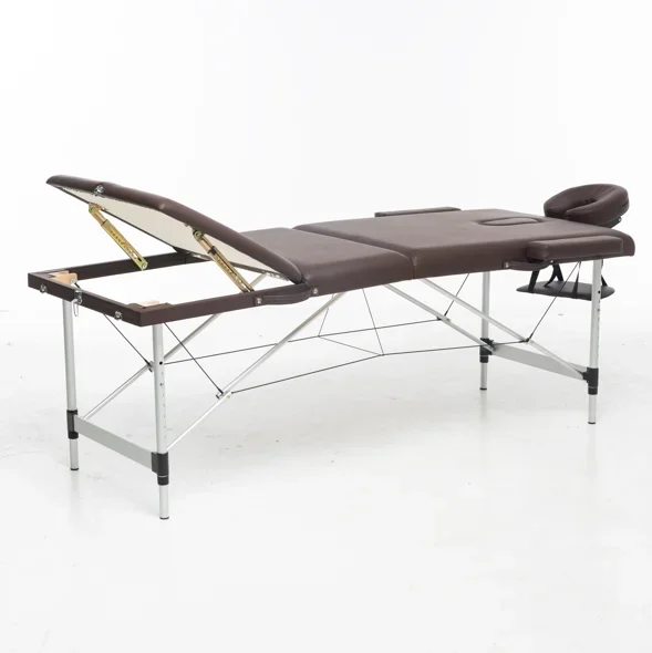 Two Section Aluminum Massage Bed Portable Massage Table Massage Couch