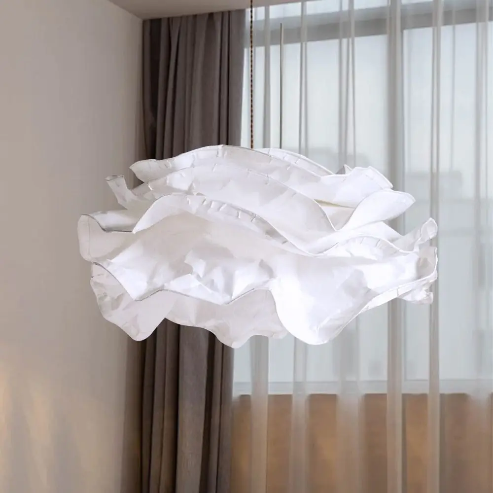 Modern White Paper Lamp Shade Art DIY Modern Design Cloud Lamp Shade Handcrafted Style Flower Shape Chandelier Decor Home Use