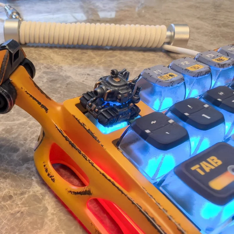 

Клавиатура из сплава, пуля, резервуар, смоляная колпачок, мультяшная ретро-механическая клавиатура, подарок подруге