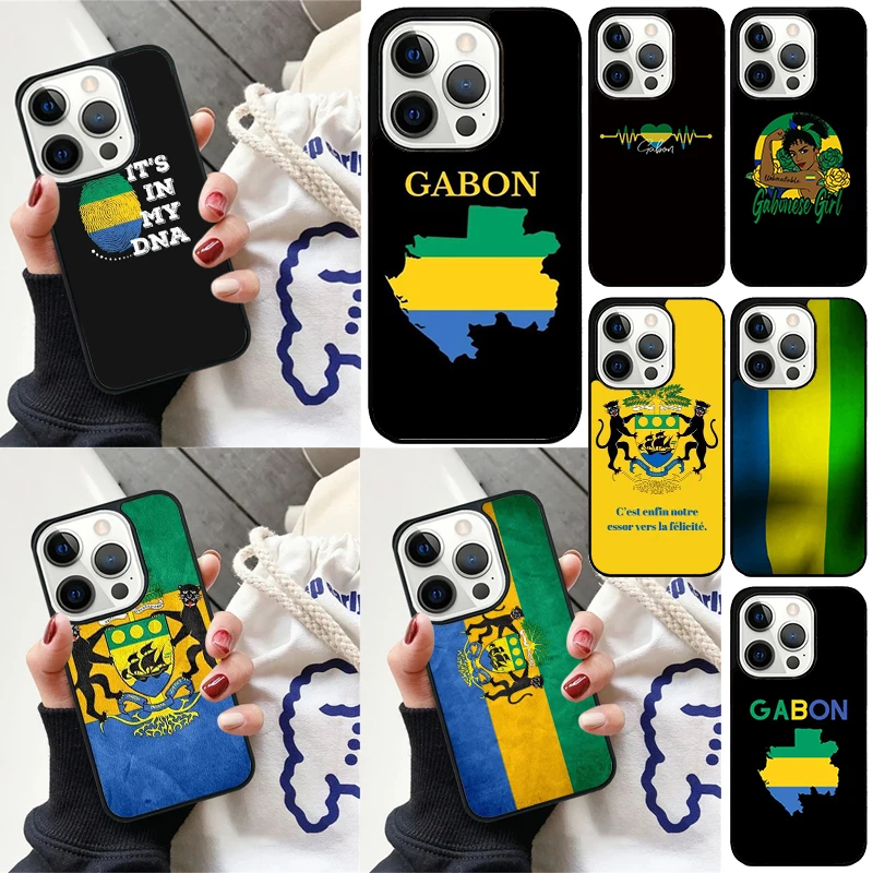 Gabon Gabonese Flag Cover For iPhone 16 13 14 15 Pro Max 12 Mini 11 15 Pro Max 6 7 8 Plus Max SE 2020 Phone Case